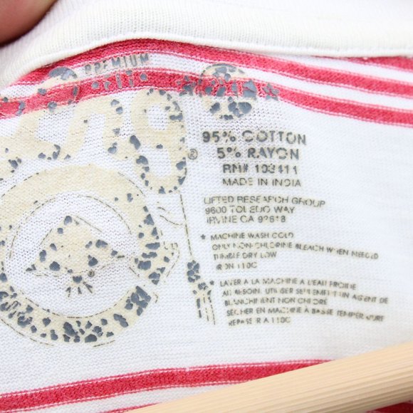 Lifted Research Group Shirt Men Multicolor Striped Short Sleeve Crewneck Size XL - Picture 6 of 9